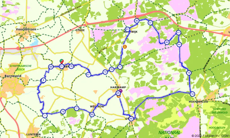 Route in Gelderland