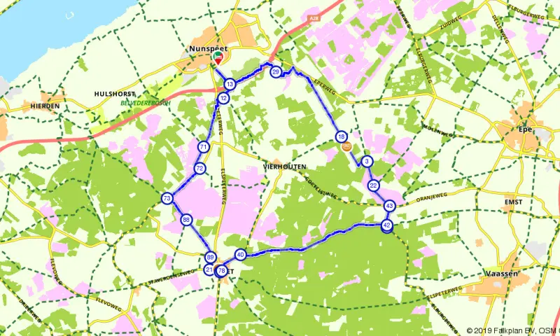 Route in Gelderland