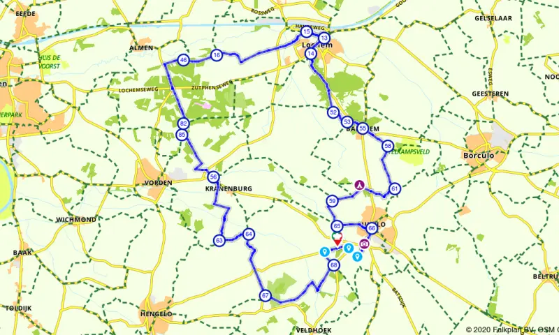 Route in Gelderland