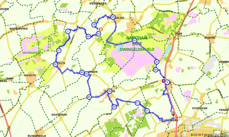 Route in Drenthe