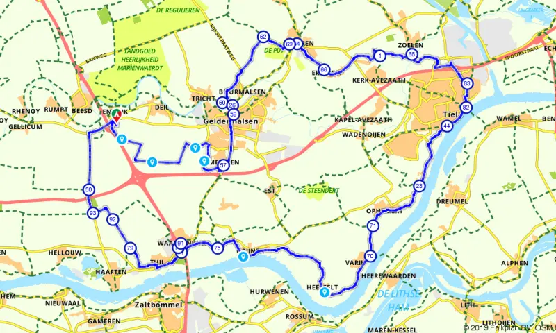 Route in Gelderland