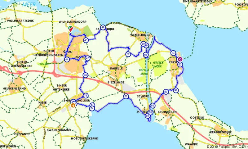 Route in Zeeland