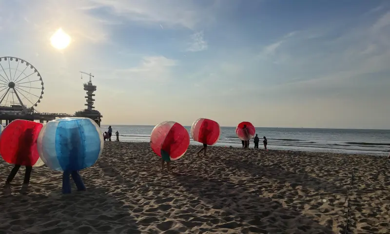 Bubbelbal met zonsondergang