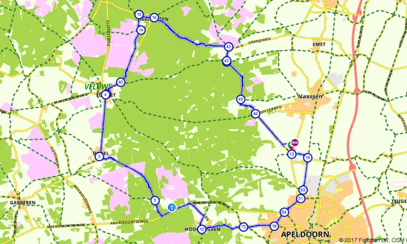Route in Gelderland