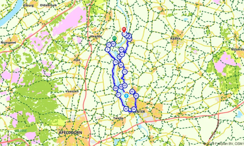 Route in Gelderland