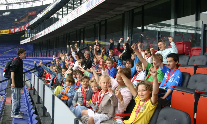 Op bezoek in het stadium