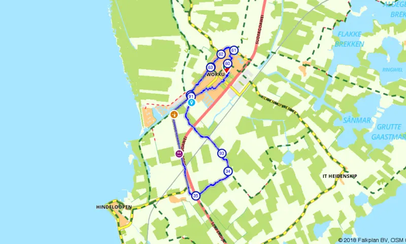 Route in Friesland