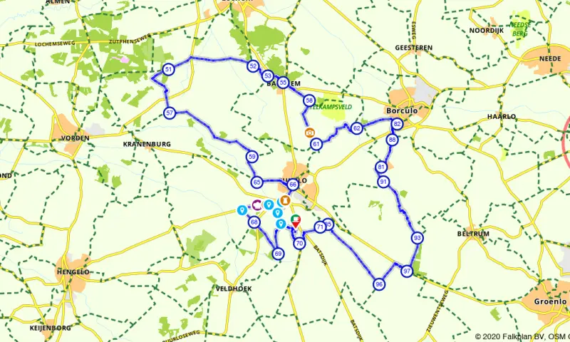 Route in Gelderland