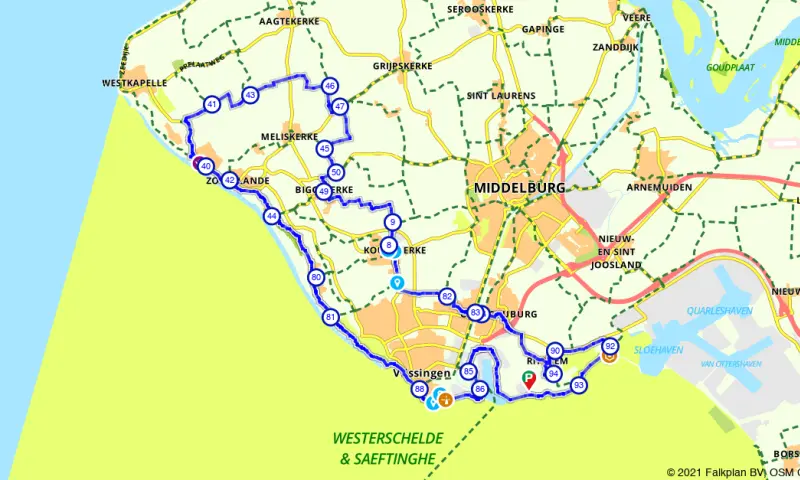 Route in Zeeland