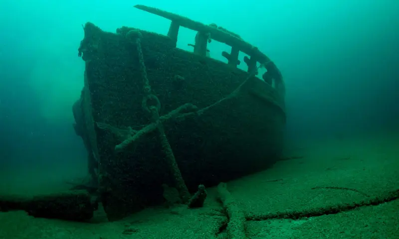 boot op de bodem
