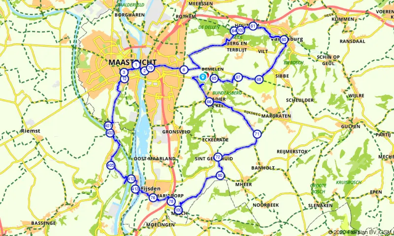 Route in Limburg