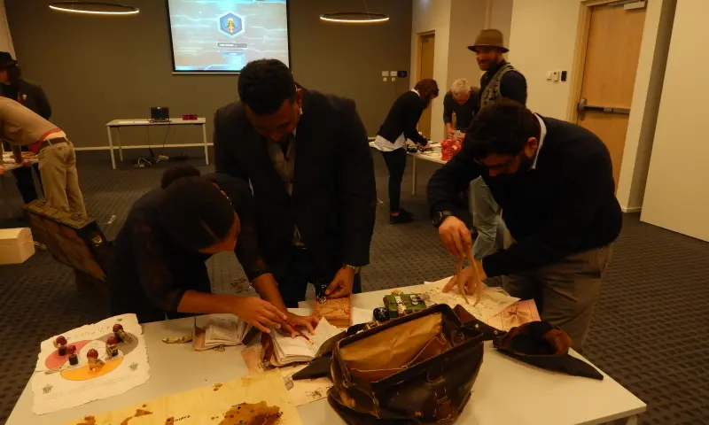 Bezoekers tijdens de activiteit