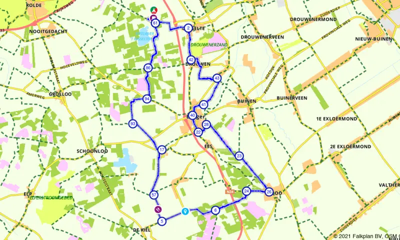 Route in Drenthe