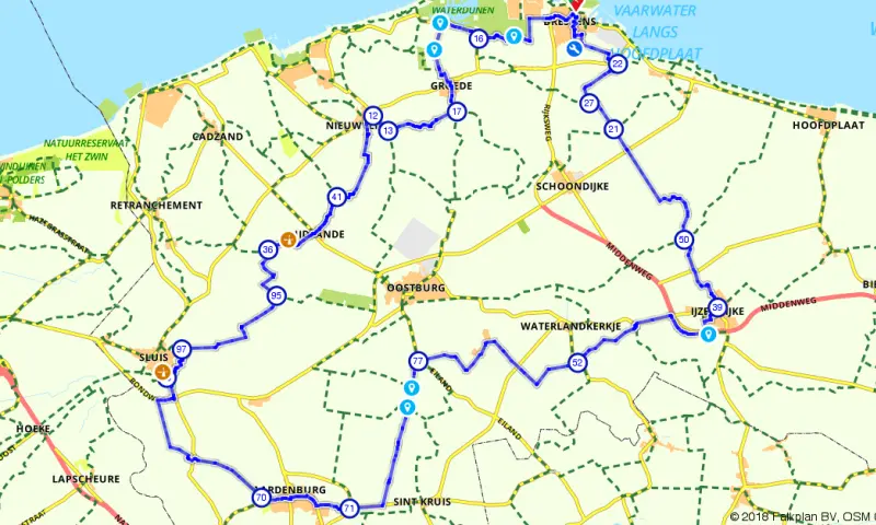 Route in Zeeland