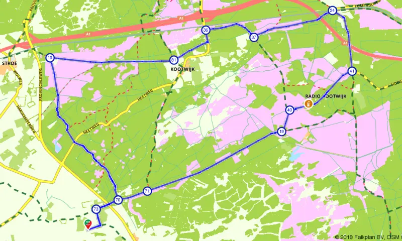 Route in Gelderland