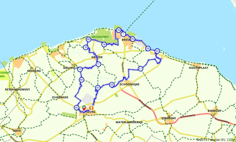 Route in Zeeland