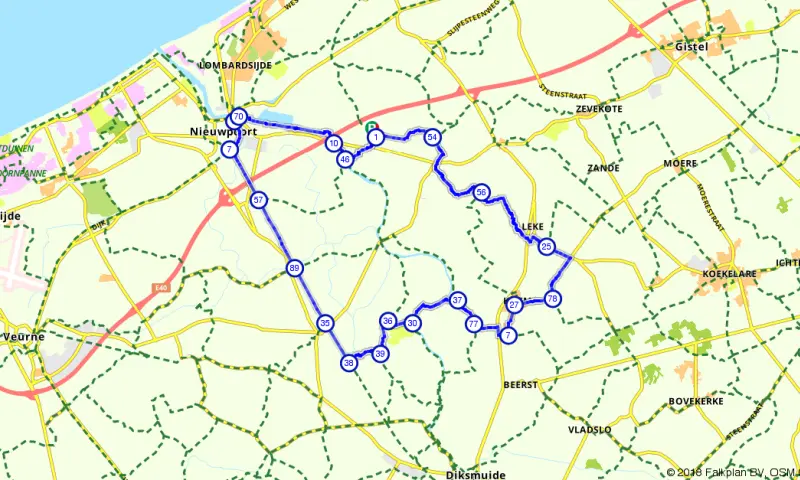 Route in het buitenland