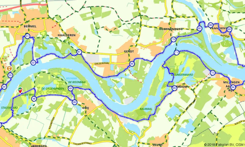 Route in Gelderland