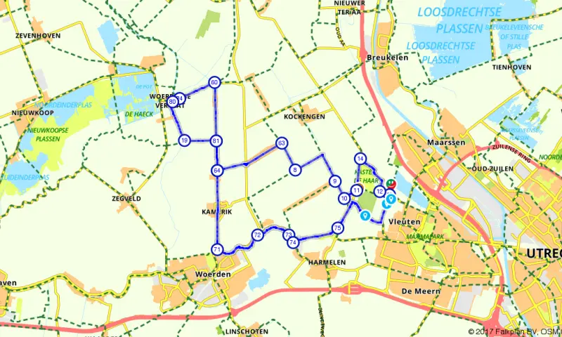 Route in Utrecht