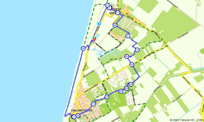 Route in Noord-Holland