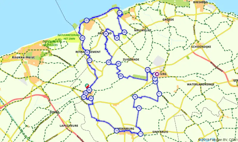 Route in Zeeland