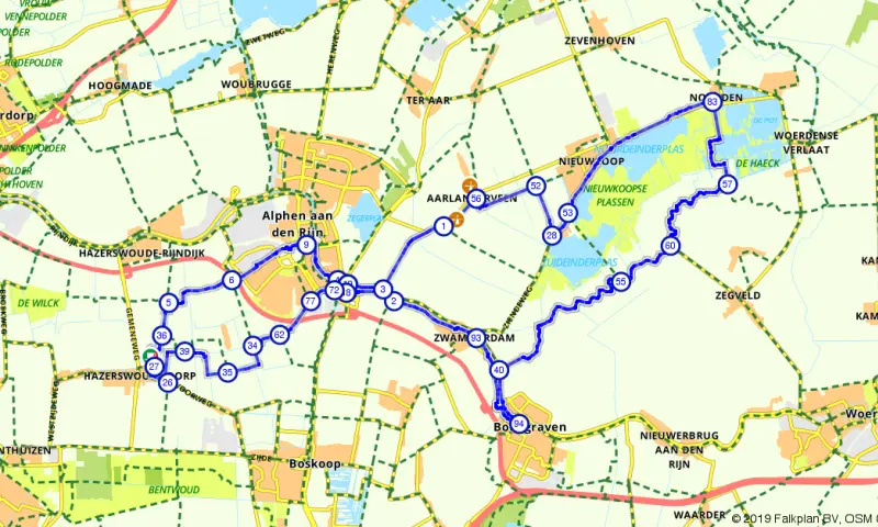 Route Zuid-Holland