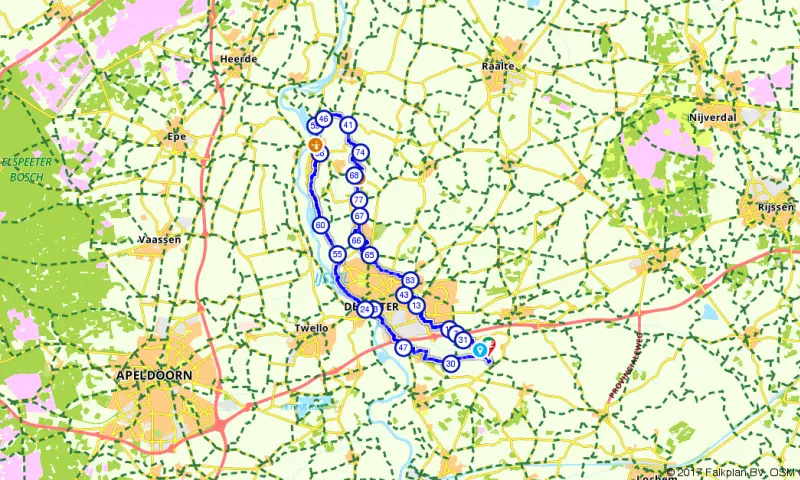 Route in Gelderland