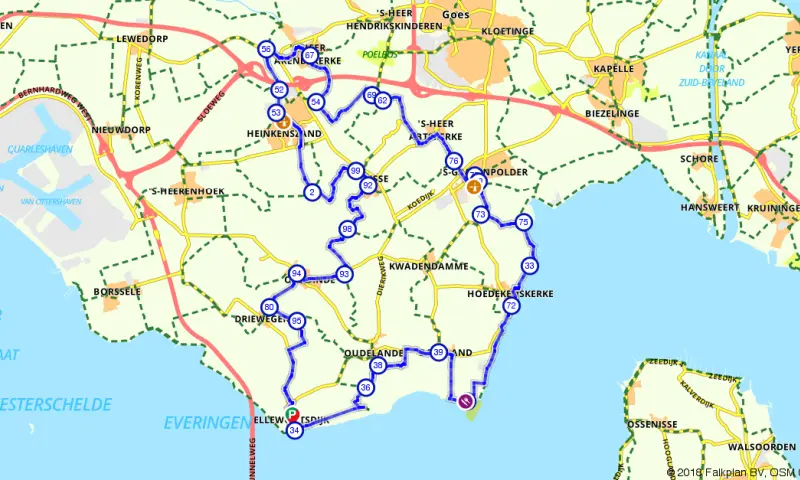 Route in Zeeland