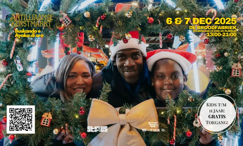 Antilliaanse kerstmarkt familie