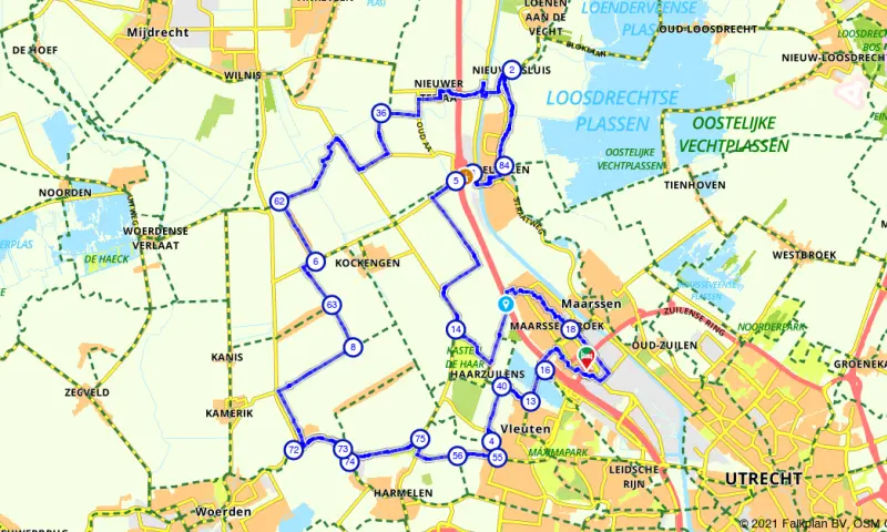 Route in Utrecht