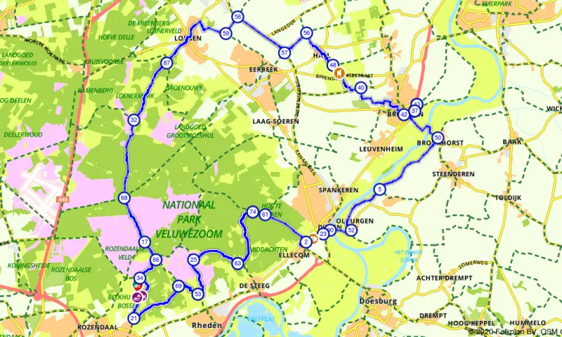Route in Gelderland