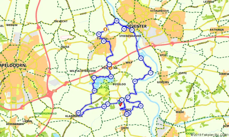 Route in Gelderland