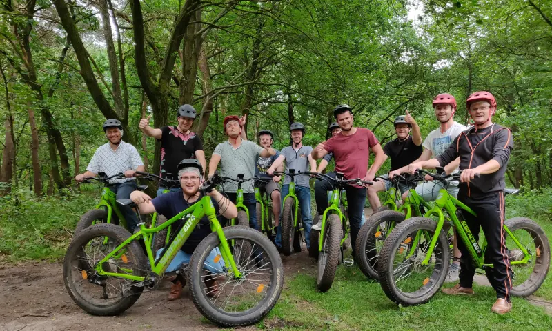 Bezoekers op de foto