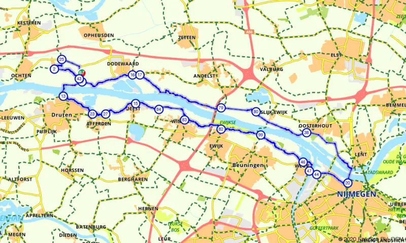 Route in Gelderland