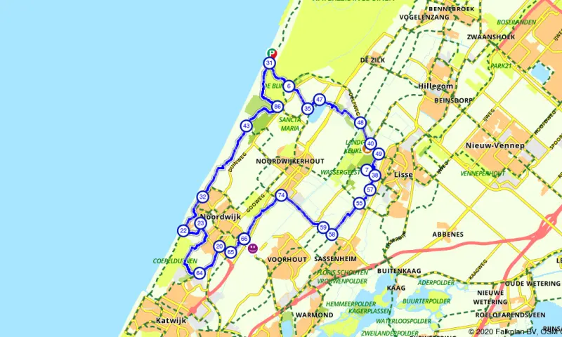 Route Zuid-Holland