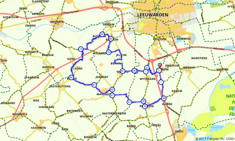 Route in Friesland