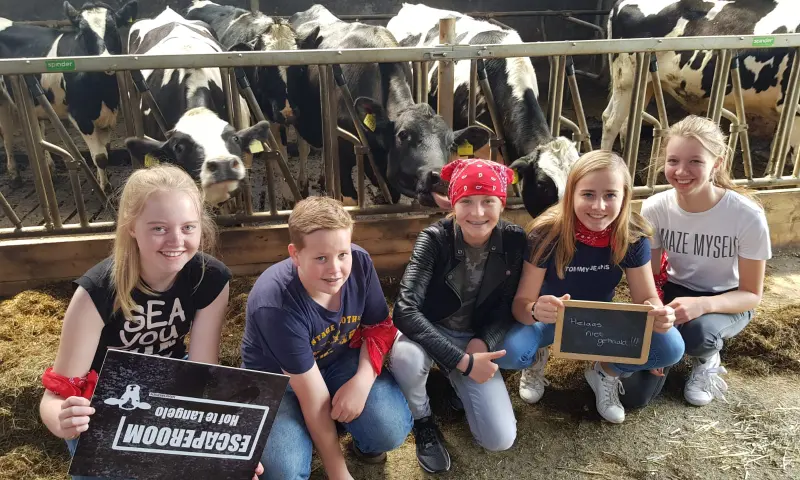 Bezoekers tijdens ontsnapping