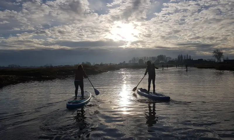 Zonsondergang tijdens super