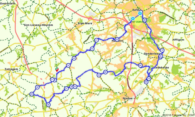 Route in het buitenland