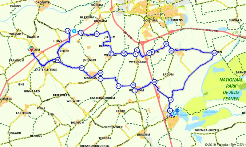 Route in Friesland