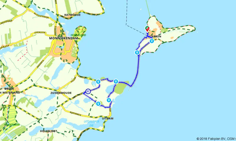 Route in Noord-Holland