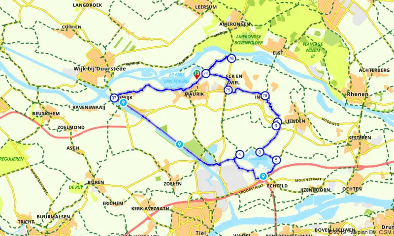 Route in Gelderland