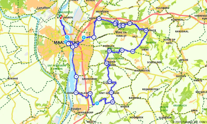 Route in Limburg