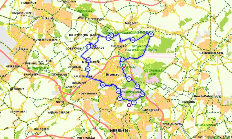 Route in Limburg