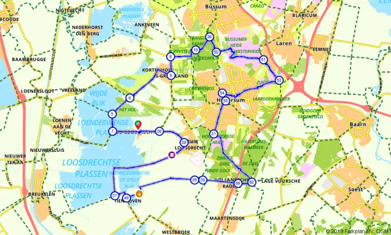 Route in Noord-Holland
