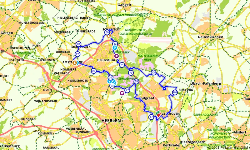 Route in Limburg