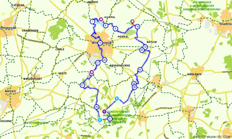Route in Gelderland