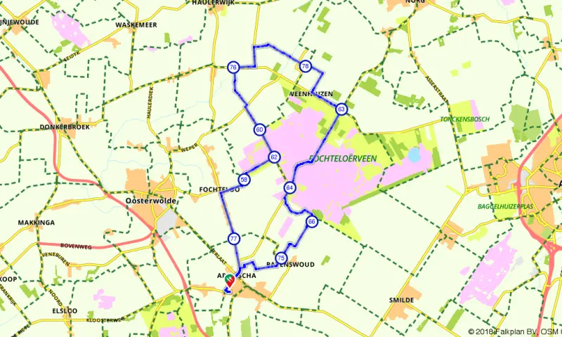 Route in Friesland