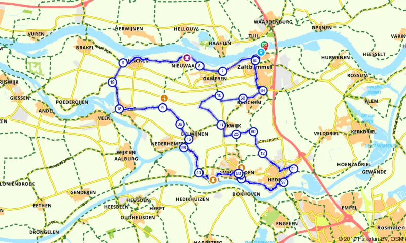 Route in Gelderland