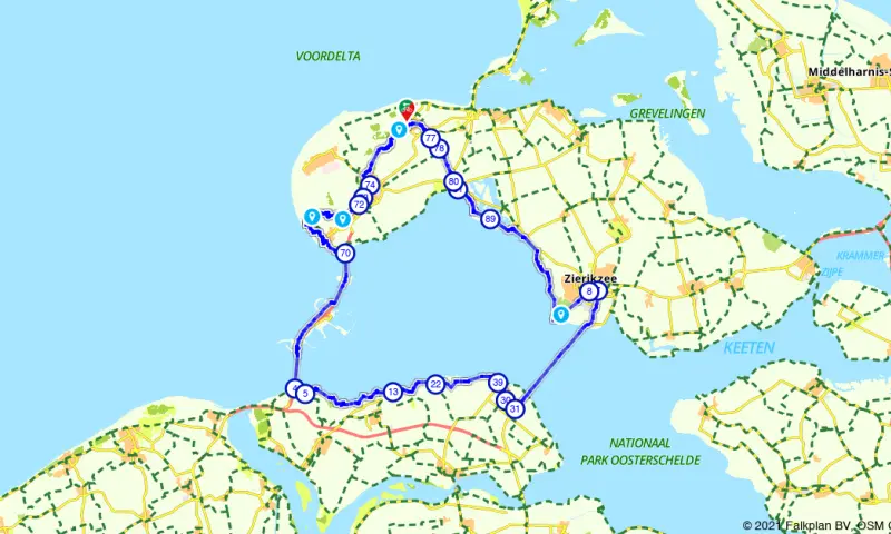 Route in Zeeland